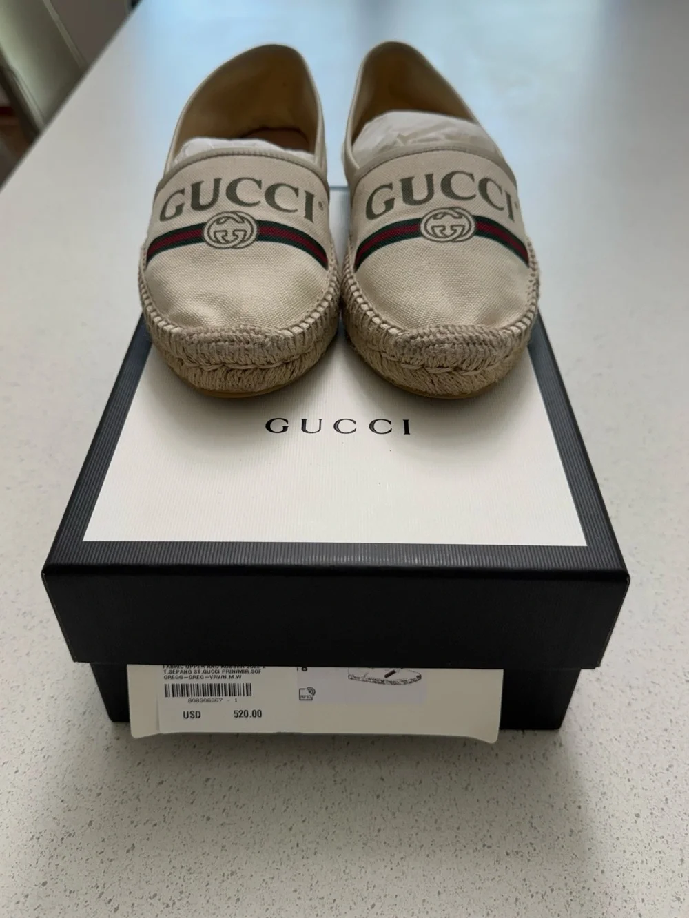 Gucci Beige Canvas Slip-On Espadrilles - Picture 5 of 6